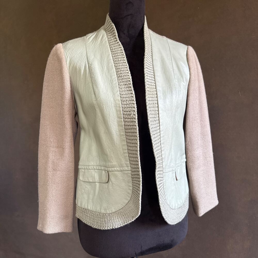 Vintage Susan Thomas x Joseph Magnin Leather Knit Blazer M/L